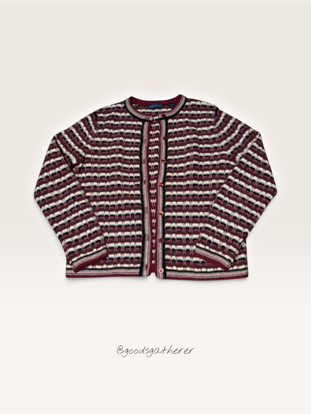 Karen Scott 100% Lambswool Cardigan Women S Fair Isle Nordic Button Sweater